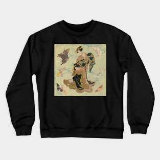 Vintage Geishas and Butterflies Crewneck Sweatshirt